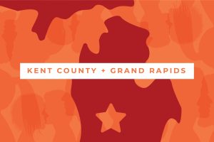 Article thumbnail with the text "Kent County + Grand Rapids"
